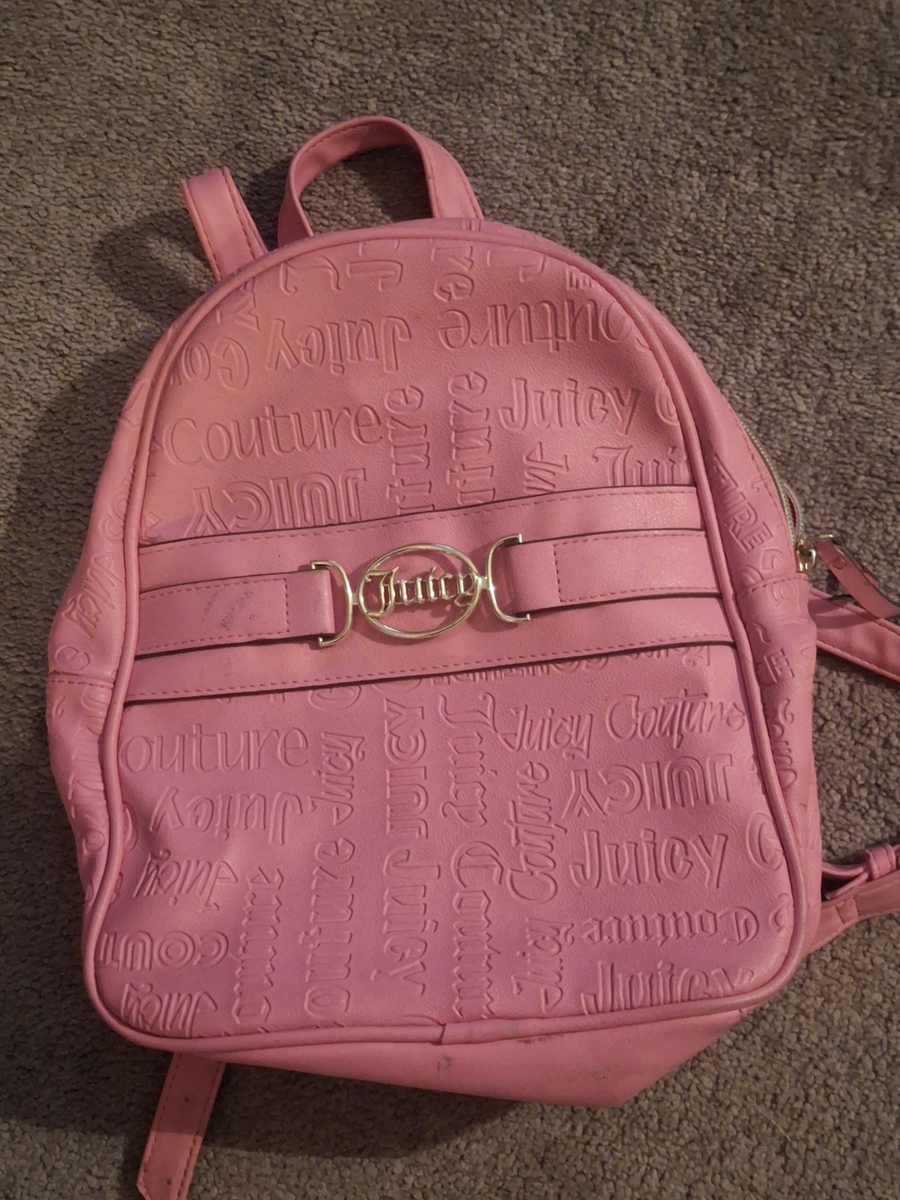 Juicy Couture Pink Embossed Mini Backpack